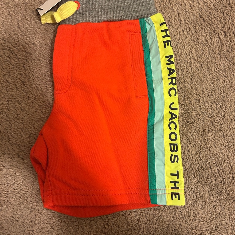 Marc Jacobs kids Orange and Yellow Sporty Shorts